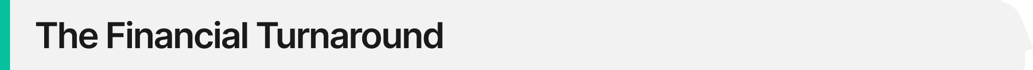 financial turnaround