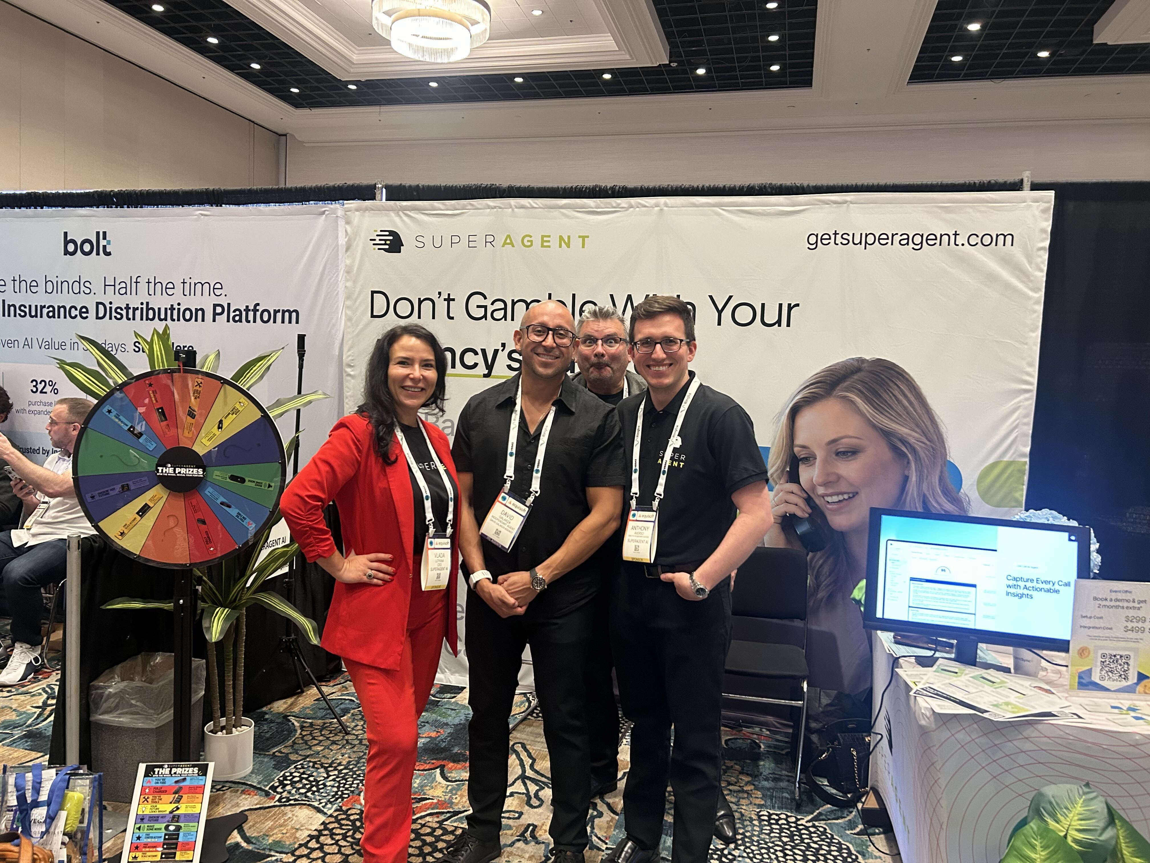 The SUPERAGENT AI team at the ITC Vegas 2026 booth